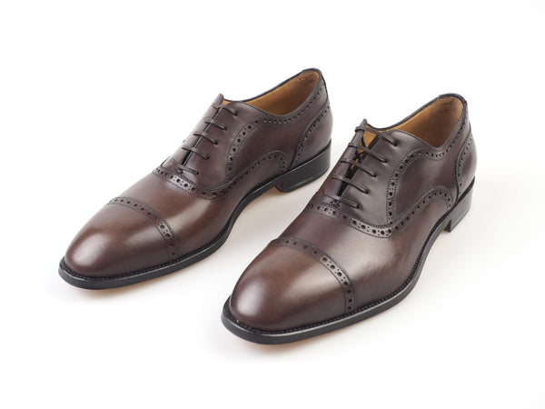 Paolo Scafora - Classic leather derby brogue Shoes - Shoes | Outlet & Sale