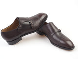 Paolo Scafora - Classic leather double monk Shoes - Shoes | Outlet & Sale