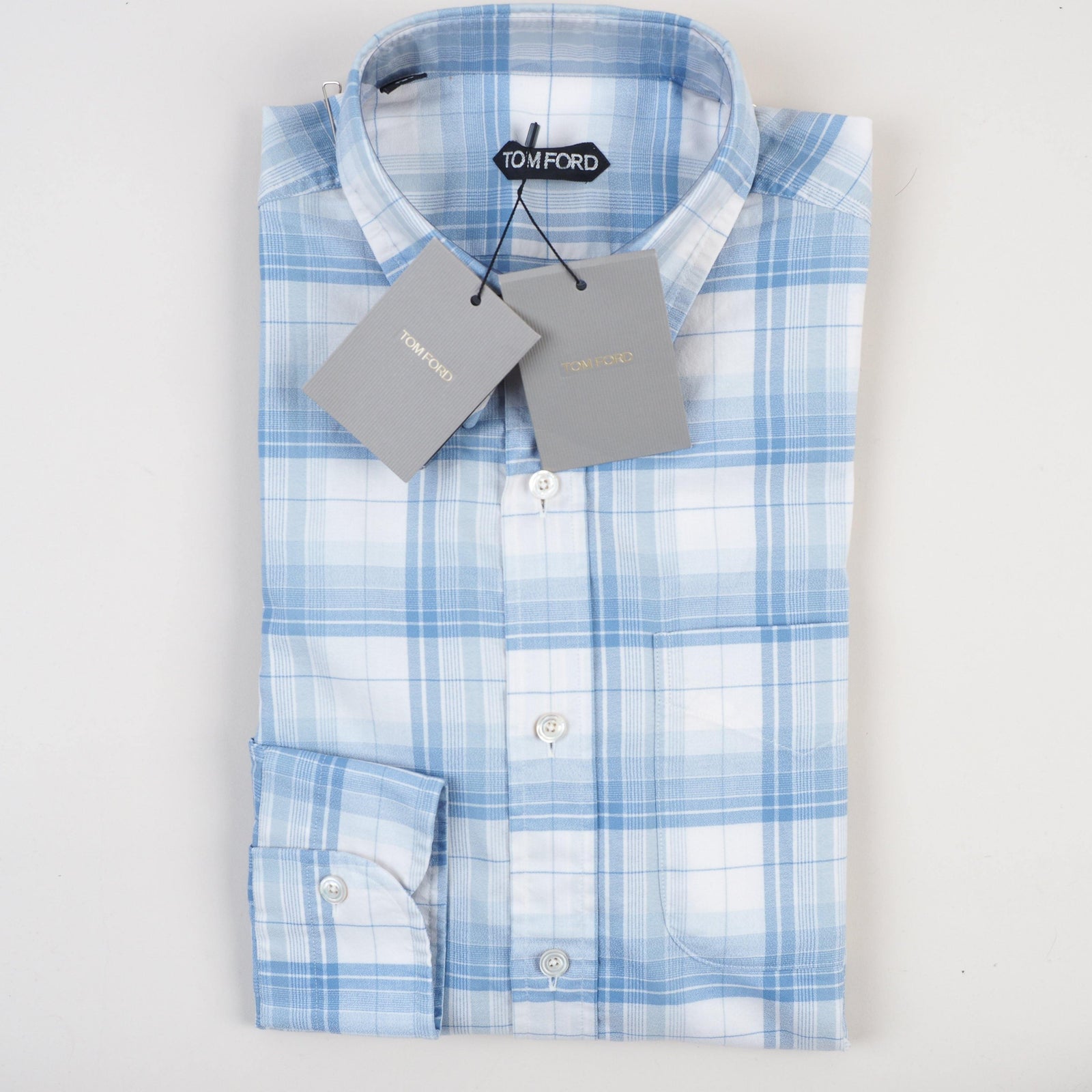 Tom Ford - Men's Dress Shirt Check Casual Fit ᐅ €129 ✓ SALE Tom Ford - Men's Dress Shirt Check Casual Fit ᐅ €129 ✓ SALE