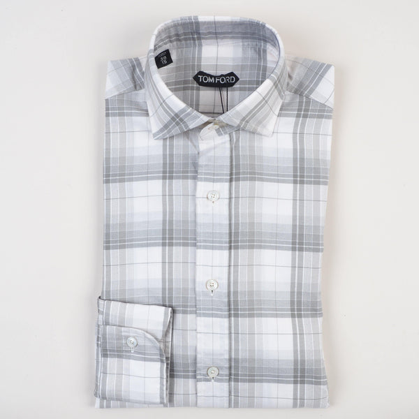 Tom Ford - Dress Shirt Check Tailored Fit - Dress Shirt | Outlet & Sale