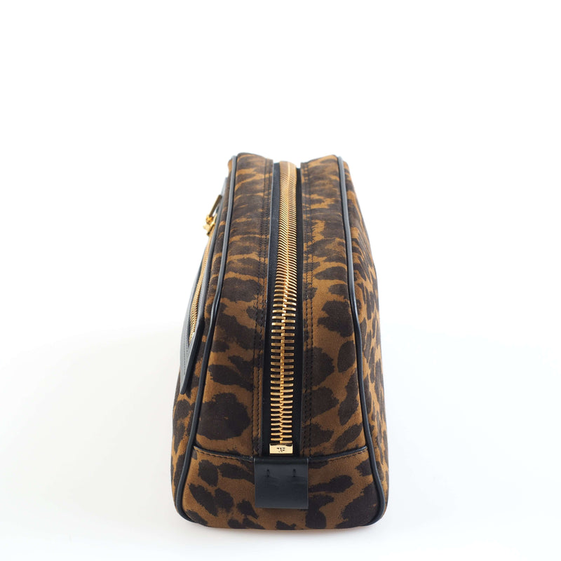 Tom Ford - Leopard-Print Suede Wash Bag - Toiletry | Outlet & Sale